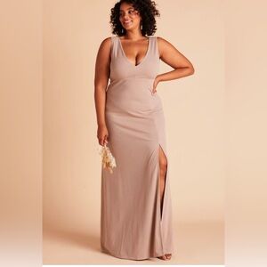 Birdy Grey Crepe Taupe Shamin Dress Size XS NWT